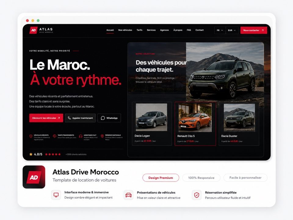 Atlas Drive Morocco rental website